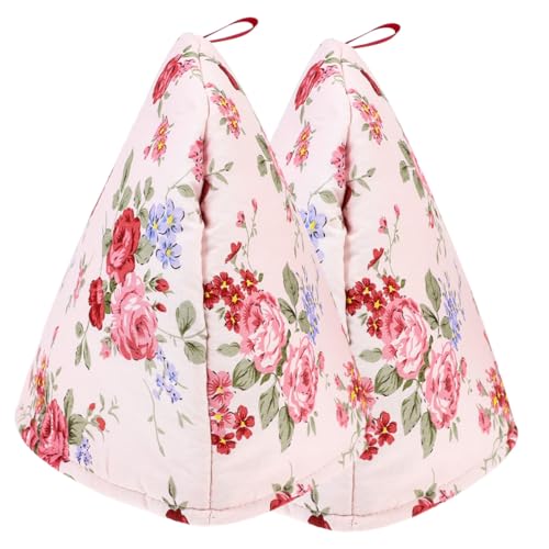 Hohopeti 2 Stück Isolierbezug für Teekanne Dekorativer Teekannenwärmer mit Frischen Drucken Isolierende Teeschutzhaube Wärmehaltender Teekannenschutz Geeignet für Haushalt und Geschenk von Hohopeti