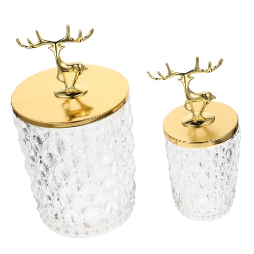 Hohopeti 2 Stück Luftdichte Teilig Teedosen aus Glas mit Elch Motiv Teebehälter Vorratsdose für Tee und Zucker Stilvolle Aufbewahrungsbox für Küche und Hohopeti 2 Stück Luftdichte Teilig Teedosen aus Glas mit Elch Motiv Teebehälter Vorratsdose für Tee und Zucker Stilvolle Aufbewahrungsbox für Küche und von Hohopeti
