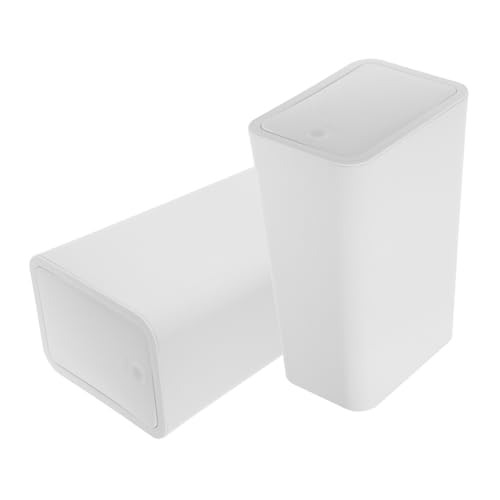 Hohopeti 2 Stück Quadratischer Kunststoff-mülleimer mit Deckel Druckbetätigter Abfalleimer für Küche Büro Wohnzimmer Geräuscharmes Soft-close Design Platzsparend für Arbeitsflächen Hohopeti 2 Stück Quadratischer Kunststoff-mülleimer mit Deckel Druckbetätigter Abfalleimer für Küche Büro Wohnzimmer Geräuscharmes Soft-close Design Platzsparend für Arbeitsflächen von Hohopeti