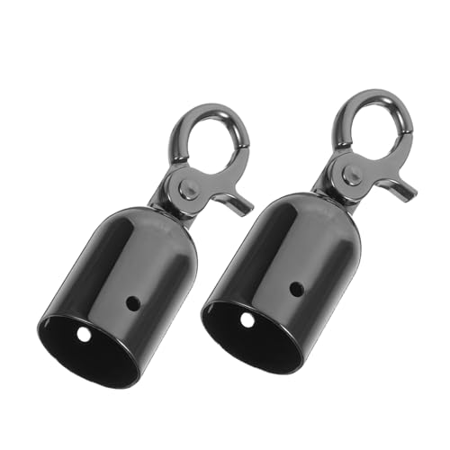 Hohopeti 2 Stück Seil Endkappen mit Metallhaken Robuste Endstopper für Absperrseile Einfache Montage Schützender Schutz für Seilenden Kompatibel mit Standard Pfosten Schwarz Hohopeti 2 Stück Seil Endkappen mit Metallhaken Robuste Endstopper für Absperrseile Einfache Montage Schützender Schutz für Seilenden Kompatibel mit Standard Pfosten Schwarz von Hohopeti