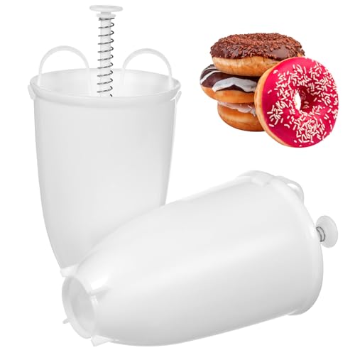 Hohopeti 2 Stück Teiliges Donut Backform Manuell Bedienbar für Küchen Donuts und DIY Teig Vielseitig Pancakes und Desserts Schnelles Backwerkzeug für Erwachsene von Hohopeti