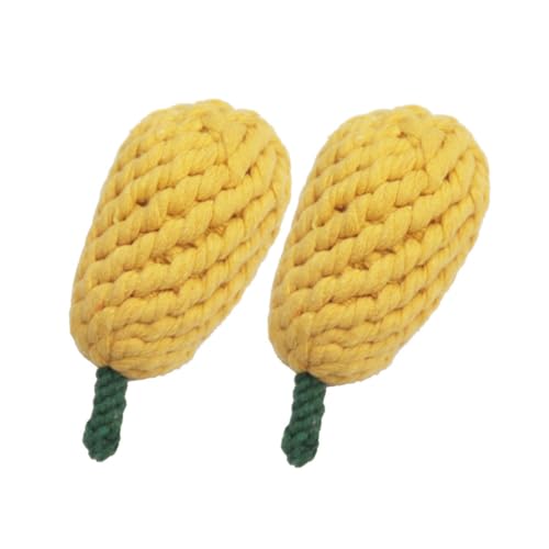 Hohopeti 2 Stück Teiliges Hundespielzeug aus Baumwollschnur Birnenförmiges Bissfestes Kauspielzeug für Welpen Interaktives Molaren Zahnpflege und Beschäftigung Großer Hunde von Hohopeti