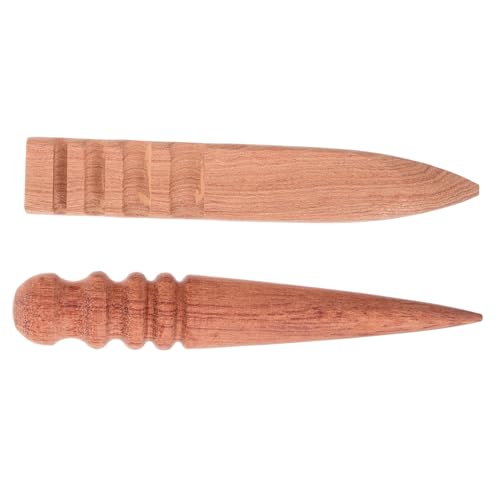 Hohopeti 2 Stück Teiliges Leder Burnisher aus Holz Langlebiges Polierwerkzeug für Lederkanten Ergonomisch Geformte Polierstangen für DIY Lederhandwerk und Professionelle Lederverarbeitung Hohopeti 2 Stück Teiliges Leder Burnisher aus Holz Langlebiges Polierwerkzeug für Lederkanten Ergonomisch Geformte Polierstangen für DIY Lederhandwerk und Professionelle Lederverarbeitung von Hohopeti