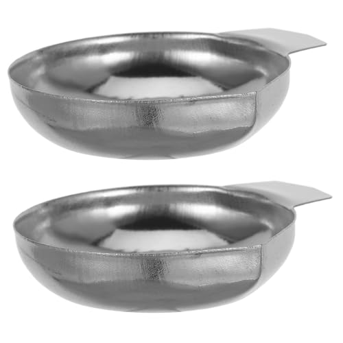 Hohopeti 2 Stück Teiliges Mini Edelstahl Waagschalen für Elektronische Feinwaagen Kleine Wiegeschalen für Lebensmittel und Schmuck Langlebige Waagschale mit Praktischem Design für Präzises von Hohopeti