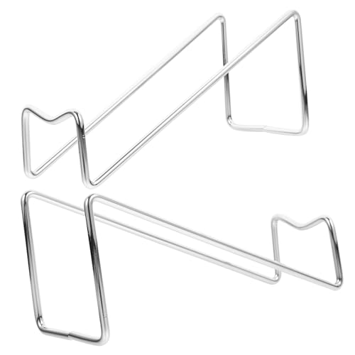 Hohopeti 2 Stück Weinflaschenhalter aus Hochwertigem Moderner Kompakter Flaschenständer in Silber Stabiler Weinhalter für Tischdeko und Party Weinpräsentation von Hohopeti