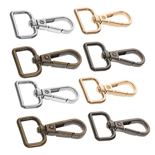 Hohopeti 20 Stck Teiliges Metall Drehbarer Karabinerhaken mit D Ring Robuster Lobster Claw Verschluss aus Zinklegierung in Silber Hellgold Schwarz und Antikbronze für Taschen von Hohopeti