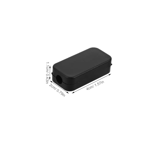 Hohopeti 20 Stück Kleine Schwarze Kunststoff Kabelbox mit USB-strommodul Kompakte Steckdosen für Schreibtisch Nachttisch Enge Räume Leicht zu Installieren und Tragbar zur Kabelorganisation von Hohopeti