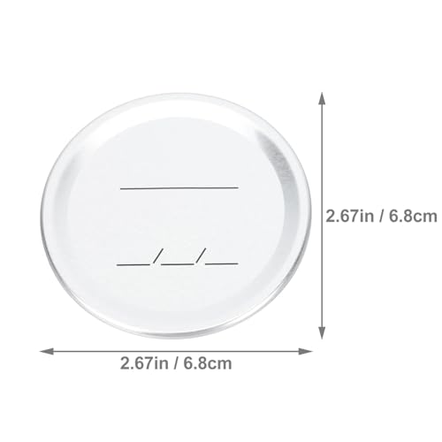Hohopeti 20 Stück Teiliges Dosen deckel aus Weißblech Praktische Wiederverwendbare Einmachglas Abdeckungen mit Glatten Runden Kanten Luftdicht Versiegelte Metalldeckel für Mason Gläser und von Hohopeti