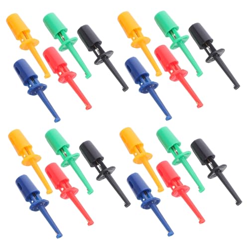 Hohopeti 20 Stück Teiliges Multimeter Zubehör Bunte Federhakenclips Sicherer Griff für Elektronische Bauteile mit Federbelasteten Mini-haken für Präzise Messungen Hohopeti 20 Stück Teiliges Multimeter Zubehör Bunte Federhakenclips Sicherer Griff für Elektronische Bauteile mit Federbelasteten Mini-haken für Präzise Messungen von Hohopeti