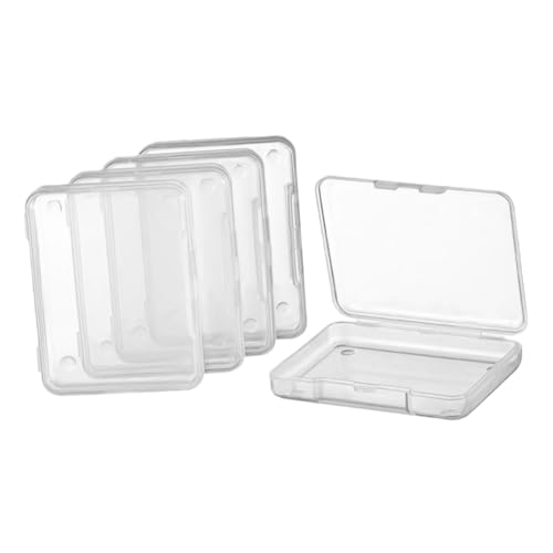Hohopeti 20 Stück Teiliges Transparentes Kunststoff Aufbewahrungsbox mit Klappdeckel Langlebiger Schmuck und Zubehör Organizer Staubdichter Kompakter Perlen und Kleinteile Behälter für von Hohopeti