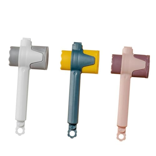 Hohopeti 3 Stück Lebensmitteltüten Verschlussklammern aus Kunststoff Wiederverschließbare Beutelclips mit Großem Ausgießmund Praktische Dichtungsclips für Snacks und Lebensmittel von Hohopeti