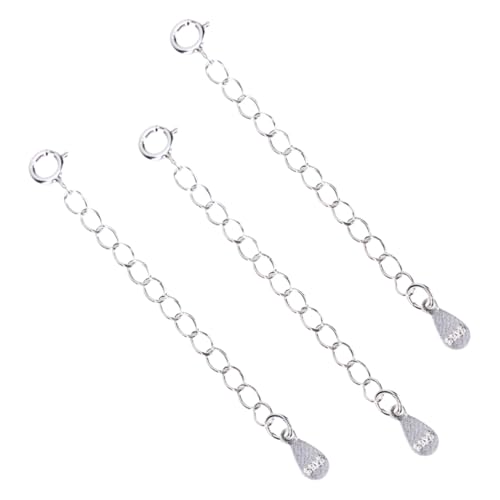 Hohopeti 3 Stück Sterling Silber Verlängerungskette Teiliges Verstellbare Kettenverlängerung für Armbänder Schmuckherstellung DIY mit Federkarabiner Geeignet für Halsketten und Fußkettchen Hohopeti 3 Stück Sterling Silber Verlängerungskette Teiliges Verstellbare Kettenverlängerung für Armbänder Schmuckherstellung DIY mit Federkarabiner Geeignet für Halsketten und Fußkettchen von Hohopeti