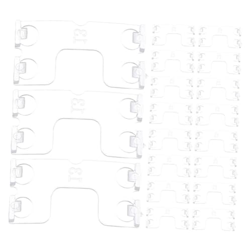 Hohopeti 30 Stück Läuter -Schmetterlingsform Ersatzclips für Vertikaljalousien Volant-Clips- Blindclips für Volant Blindvolant-Ersatzclips Volantclips Plastik Transparent von Hohopeti