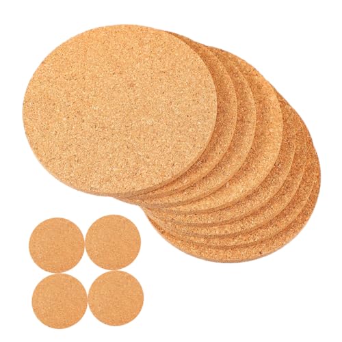 Hohopeti 30 Stück Runde Korkuntersetzer Saugfähige Hitzebeständige Isolierpads für Gläser Tassen Teller Vielseitige Wiederverwendbare Cup Coasters für Haushalt und Büro von Hohopeti