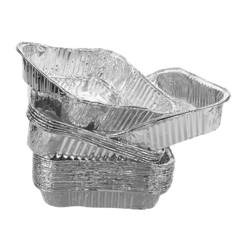 Hohopeti 30 Stück Teiliges Einweg aluminium folienbackform Quadratische Vielseitig Verwendbar für Backofen Heißluftfritteuse Grill und Party zum Backen Grillen Dämpfen und Aufbewahren von Hohopeti