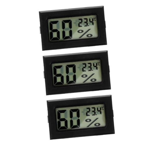 Hohopeti 3stücke Mini Hygrometer Thermometer Digitales Hygrometer Für Präzise Temperatur Und Feuchtigkeitsmessung Im Innenraum Kompakt Für Zuhause Büro Und Gewächshaus von Hohopeti