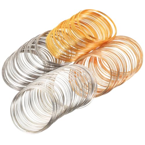 Hohopeti 4 Rollen Memory draht Schmuckdraht Edelstahl Gold Silber Weißgold DIY Zubehör für Armbänder Halsketten Ringe Basteln Langlebig Farbbeständig Hohopeti 4 Rollen Memory draht Schmuckdraht Edelstahl Gold Silber Weißgold DIY Zubehör für Armbänder Halsketten Ringe Basteln Langlebig Farbbeständig von Hohopeti