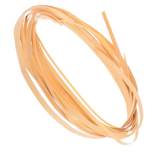 Hohopeti 4 Rollen Natürliche Holzstreifen Bambusstreifen zum Basteln Flexibel Stark für Korbflechten Möbelreparatur Stuhlflechtmaterial Vielseitig DIY Rattan Haut Hochzeit Party Dekoration von Hohopeti
