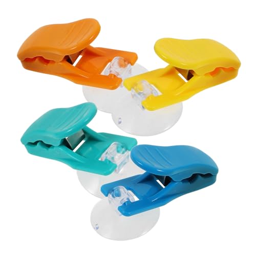 Hohopeti 4 Stück Multifunktionaler Saugnapf handtuchhalter Wiederverwendbare für Badezimmer Küche Balkon Platzsparend Abnehmbar Vielseitig für Handtücher Socken Handschuhe von Hohopeti