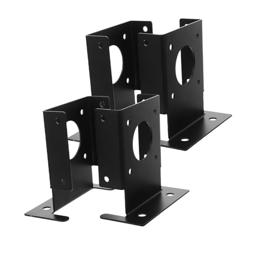 Hohopeti 4 Stück Schwere Edelstahl-pfostenbasis Wetterfester Pfostenanker für Holzpfosten Stabile Geländerstütze für Terrasse und Pergola Korrosionsbeständiger Halter für Außeneinsatz von Hohopeti