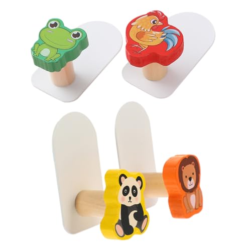 Hohopeti 4 Stück Selbstklebende Cartoon Wandhaken ohne Bohren Starke Haftkraft für Kleidung Taschen Handtücher für Schlafzimmer Bad Küche Verschiedene Oberflächen Wie Fliesen Glas Holz von Hohopeti