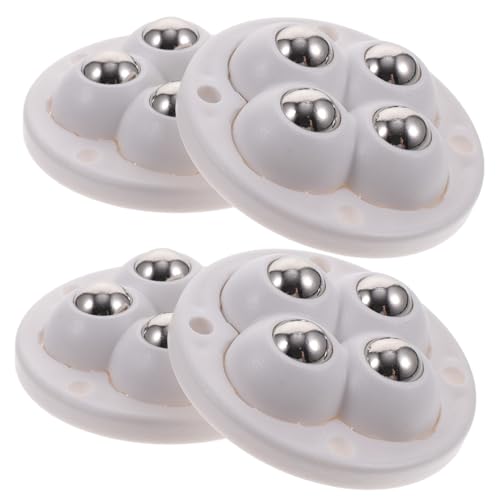 Hohopeti 4 Stück Selbstklebende Möbelrollen mit Edelstahlkugeln Drehbar Leise Lenkrollen für Aufbewahrungsbox Mülleimer Kaffeeautomat Tragfähig und Kratzfest ohne Bohren von Hohopeti