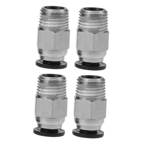 Hohopeti 4 Stück Teiliges Pneumatik Steckverbinder Gerader Schnellanschluss für Hotend Einfache Montage Langlebige Adapter Kompatibel mit Ptfe schlauch Zubehör für Präzises Drucken von Hohopeti