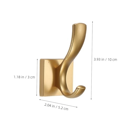 Hohopeti 4 Stück Wandhaken Goldfarben Glatte Oberfläche Vielseitig Einsetzbar für Schlüssel Handtücher Mäntel Minimalistischer Moderner Stil Kratzfrei Langlebig für Flur und Schlafzimmer von Hohopeti