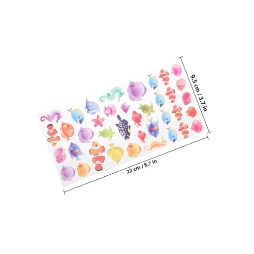 Hohopeti 5 Blätter Meerestiere Sticker Aufkleber Meereswelt Cartoon Motive Verschiedene Selbstklebend Für Möbel Bücher Babyzimmer Dekoration von Hohopeti