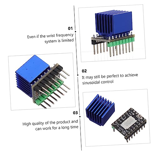Hohopeti 5 Stück Schrittmotor Treiber Leiser Stepper Motor Driver mit Kühlpad für Drucker Kompatibel Reprap Motherboard Fach Microstepping Ersatz von Hohopeti