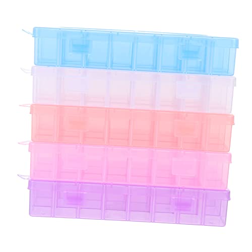 Hohopeti 5 Stück Teiliges Kleine Aufbewahrungsboxen Fächer Kunststoff Transparent Maniküre Zubehör Organizer für Schmuck Perlen und Kleinteile Praktisch Langlebig Hohopeti 5 Stück Teiliges Kleine Aufbewahrungsboxen Fächer Kunststoff Transparent Maniküre Zubehör Organizer für Schmuck Perlen und Kleinteile Praktisch Langlebig von Hohopeti