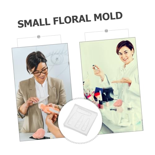 Hohopeti 5 Stück Teiliges Silikon Nail Charm Mold Flexible Nagelkunst Formen für Resin und UV Gel Einfach zu Lösen Vielseitig für Professionelle Nail Art und DIY Zuhause für Blumen Designs von Hohopeti