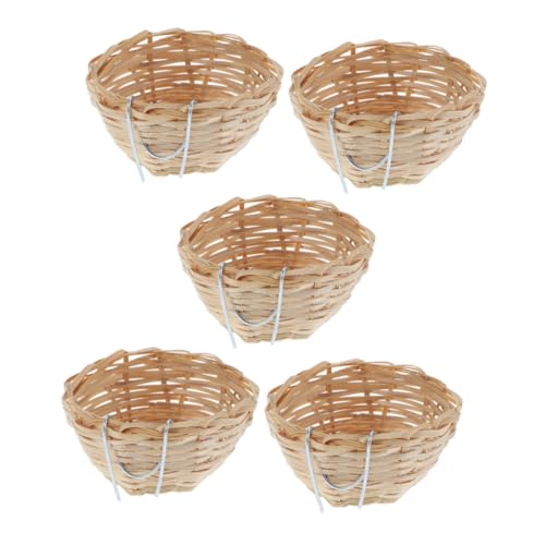 Hohopeti 5 Stück Vogelnester Papageien Web Vogelnest Vogelkäfig Nest Vogelhaus Brutnest Für Sittiche Taubennistschale Hängenest Für Kleine Vögel Wellensittich Hohopeti 5 Stück Vogelnester Papageien Web Vogelnest Vogelkäfig Nest Vogelhaus Brutnest Für Sittiche Taubennistschale Hängenest Für Kleine Vögel Wellensittich von Hohopeti