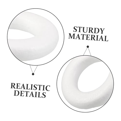 Hohopeti 50 Stück Schaumstoffkranz Basis Polystyrol Donut DIY Bastelkranz Hochzeit Tischdeko Party Zubehör Vielseitig Einsetzbar Hohopeti 50 Stück Schaumstoffkranz Basis Polystyrol Donut DIY Bastelkranz Hochzeit Tischdeko Party Zubehör Vielseitig Einsetzbar von Hohopeti