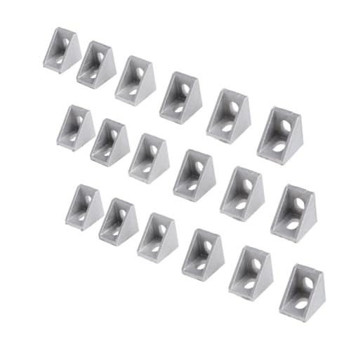 Hohopeti 50 Stück Teiliges Aluminiumlegierung Winkelhalter Robuste Eckverbinder für Aluprofil Nut Geeignet für Cnc Router Drucker Robotik und Maschinenbau Projekte von Hohopeti