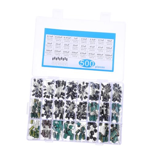 Hohopeti 500 Stück Aluminium Elektrolytkondensator Sortiment Set Μf-µf mit Aufbewahrungsbox für Lcd-monitore Radios Stereo Elektronik Reparatur DIY Projekte Hohopeti 500 Stück Aluminium Elektrolytkondensator Sortiment Set Μf-µf mit Aufbewahrungsbox für Lcd-monitore Radios Stereo Elektronik Reparatur DIY Projekte von Hohopeti