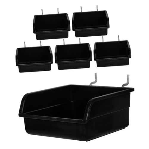Hohopeti 6 Sätze Teiliges Pegboard Aufbewahrungsbox mit Haken Schräg Geöffnete Kunststoff Organizer Körbe für Werkstatt Zubehör Vielseitiges Lochwand Ordnungssystem für Garage und Hohopeti 6 Sätze Teiliges Pegboard Aufbewahrungsbox mit Haken Schräg Geöffnete Kunststoff Organizer Körbe für Werkstatt Zubehör Vielseitiges Lochwand Ordnungssystem für Garage und von Hohopeti