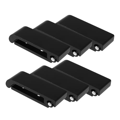 Hohopeti 6 Sätze Unsichtbarer Haken Faltbarer Kleiderbügel Klappschatzwandhaken Hängende Beutel Wandhaken Hochleistungs -hideaway -haken Klapptuchwandhaken Schwarz Aluminiumlegierung von Hohopeti