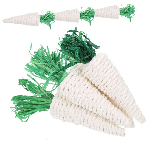 Hohopeti 6 Stück Hamster Kauspielzeug aus Natürlichem Gras Zahnpflege für Kaninchen Chinchilla und Kleintiere Langlebig und Zahngesundheitsfördernd Geeignet für Käfigeinsatz und von Hohopeti