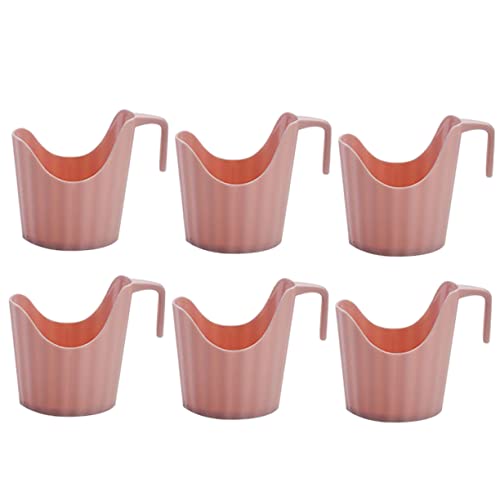 Hohopeti 6 Stück Hitzeschutz Becherhalter aus Kunststoff Einweg Papierbecherhalter mit Rutschfestem Design Praktischer Haushaltstisch Cup Sleeve für Büro und Zuhause Rosa Hohopeti 6 Stück Hitzeschutz Becherhalter aus Kunststoff Einweg Papierbecherhalter mit Rutschfestem Design Praktischer Haushaltstisch Cup Sleeve für Büro und Zuhause Rosa von Hohopeti