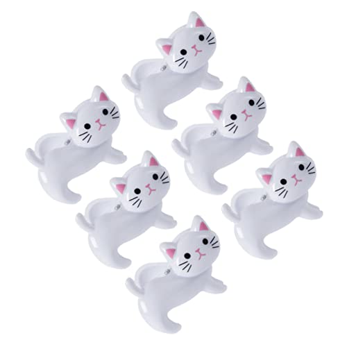 Hohopeti 6 Stück Starke Winddichte Katzen Wäscheklammern aus Multifunktionale Clips für Kleidung Handtücher Socken und Bettdecken Dekorative Haushaltsklammern für Zuhause von Hohopeti
