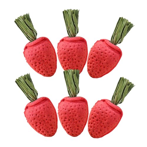 Hohopeti 6 Stück Teiliges Hamster Kauspielzeug aus Natürlichen Materialien Kleine Erdbeerform für Kaninchen Chinchillas Meerschweinchen Unterstützt Zahngesundheit und Fördert Beschäftigung Hohopeti 6 Stück Teiliges Hamster Kauspielzeug aus Natürlichen Materialien Kleine Erdbeerform für Kaninchen Chinchillas Meerschweinchen Unterstützt Zahngesundheit und Fördert Beschäftigung von Hohopeti