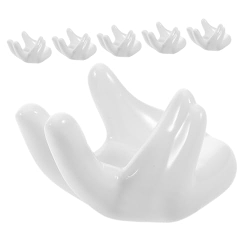 Hohopeti 6 Stück Teiliges Handförmender Keramik Eierbecherhalter Porzellan Eierständer für Hartgekochte Eier Eier Display Ständer Spülmaschinenfest Dekorativ für Küche und Festtag von Hohopeti