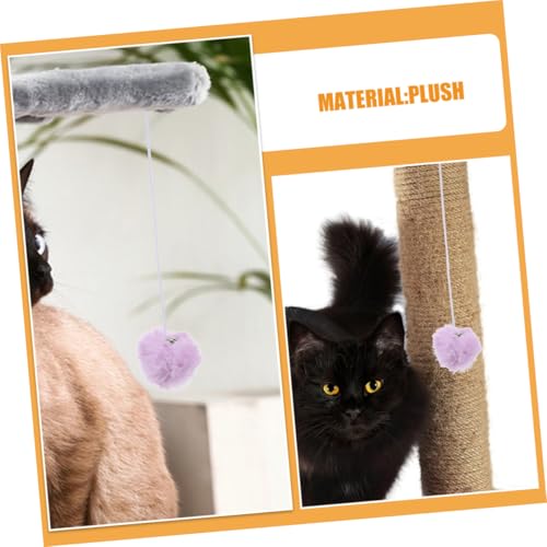 Hohopeti 6 Stück Teiliges Katzenspielzeug mit Glocken Interaktiver Langlebig und Robust Ersatzspielball für Katzenkratzbaum Selbstspielendes Katzenspielzeug in Helllila Hohopeti 6 Stück Teiliges Katzenspielzeug mit Glocken Interaktiver Langlebig und Robust Ersatzspielball für Katzenkratzbaum Selbstspielendes Katzenspielzeug in Helllila von Hohopeti