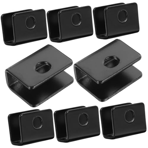 Hohopeti 8 Stück Edelstahl Glasscheiben Halterung Teiliges Schwarze Glasclip Klemme für Rahmenlose Spiegel und Schwere Gläser Robust Sicher für Ablagen und Spiegelbefestigung Hohopeti 8 Stück Edelstahl Glasscheiben Halterung Teiliges Schwarze Glasclip Klemme für Rahmenlose Spiegel und Schwere Gläser Robust Sicher für Ablagen und Spiegelbefestigung von Hohopeti