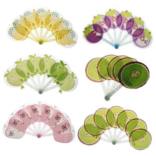 Hohopeti 8 Stück Teiliges Faltfächer aus Kunststoff mit Fruchtigem Design Kühlende Tragbare Fächer für Mädchen für Sommerpartys und Dekoration von Hohopeti
