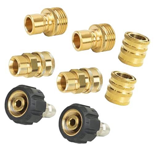 Hohopeti 8 Stück Teiliges Hochdruck Waschgerät Adapter Messing Kunststoff Schnellkupplung Gartenschlauch Auto Waschdüse Zubehör für Garten Reinigung Hohopeti 8 Stück Teiliges Hochdruck Waschgerät Adapter Messing Kunststoff Schnellkupplung Gartenschlauch Auto Waschdüse Zubehör für Garten Reinigung von Hohopeti