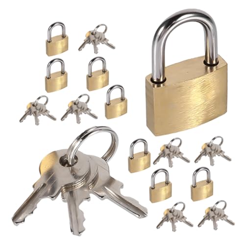 Hohopeti 8 Stück Teiliges Messing Vorhängeschloss Set Mini Vintage Kofferschloss mit Schlüsseln Wasser Staubbeständiger Reiseschutz für Rucksäcke Gepäck Schließfächer und Postfächer Hohopeti 8 Stück Teiliges Messing Vorhängeschloss Set Mini Vintage Kofferschloss mit Schlüsseln Wasser Staubbeständiger Reiseschutz für Rucksäcke Gepäck Schließfächer und Postfächer von Hohopeti