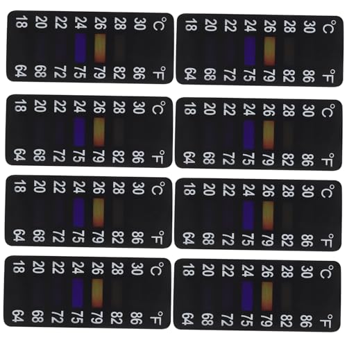 Hohopeti 8 Stück Teiliges Thermometer Aufkleber für Gärbehälter und Brauen Selbstklebend Wiederverwendbar Robustes Temperaturmessstreifen für Fermentation und Flüssigkeiten von Hohopeti