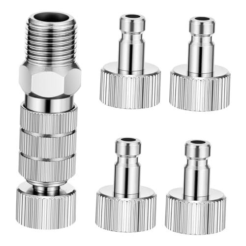 Hohopeti Airbrush Adapter Set Metall Langebig Schnellkupplung Schlauchverbinder Kompatibel mit Meisten Airbrush Geräten Einfache Installation und Luftdichter Anschluss Hohopeti Airbrush Adapter Set Metall Langebig Schnellkupplung Schlauchverbinder Kompatibel mit Meisten Airbrush Geräten Einfache Installation und Luftdichter Anschluss von Hohopeti